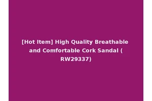 [Hot Item] High Quality Breathable and Comfortable Cork Sandal (RW29337)