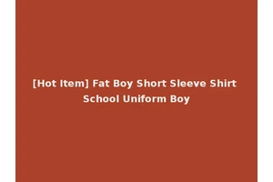 [Hot Item] Fat Boy Short Sleeve Shirt School Uniform Boy
