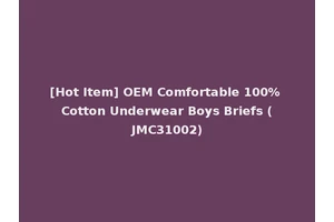 [Hot Item] OEM Comfortable 100% Cotton Underwear Boys Briefs (JMC31002)