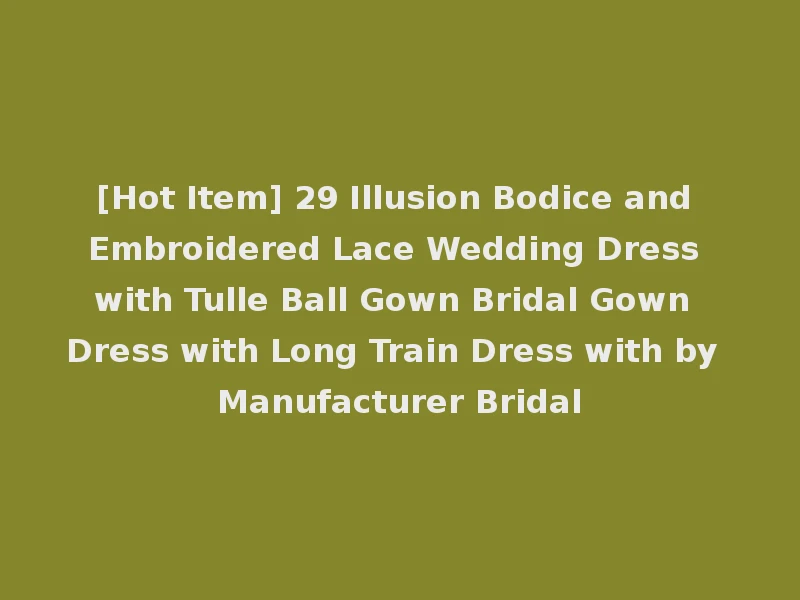 [Hot Item] 29 Illusion Bodice and Embroidered Lace Wedding Dress with Tulle Ball Gown Bridal Gown Dress with Long Train Dress with by Manufacturer Bridal