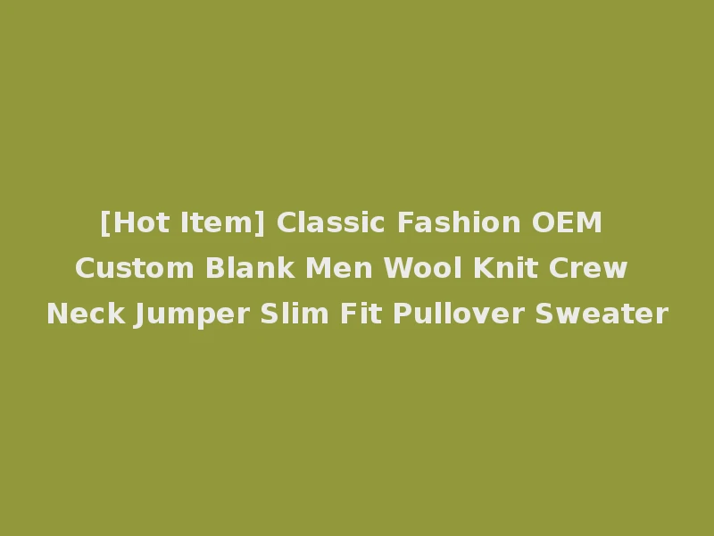 [Hot Item] Classic Fashion OEM Custom Blank Men Wool Knit Crew Neck Jumper Slim Fit Pullover Sweater