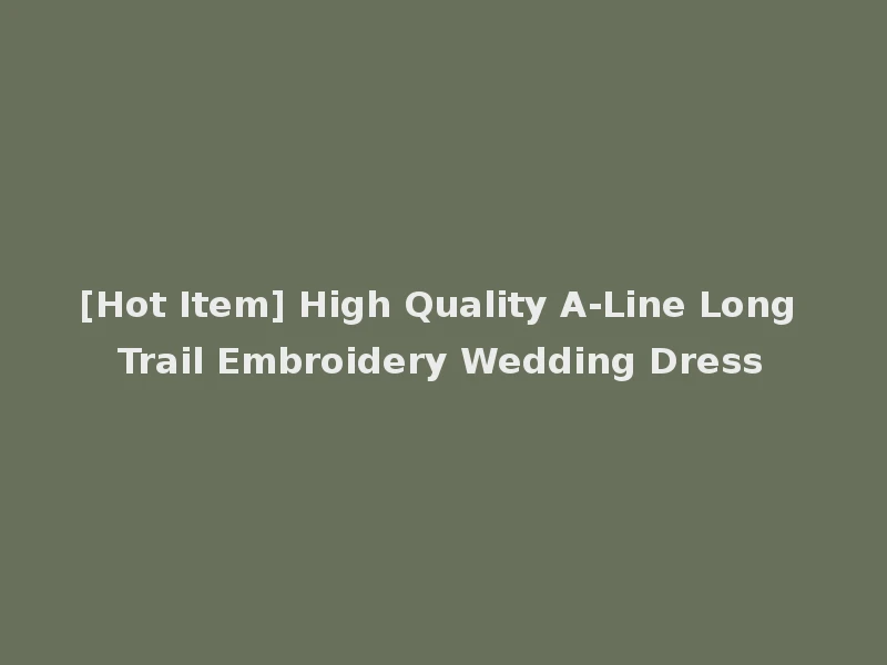 [Hot Item] High Quality A-Line Long Trail Embroidery Wedding Dress
