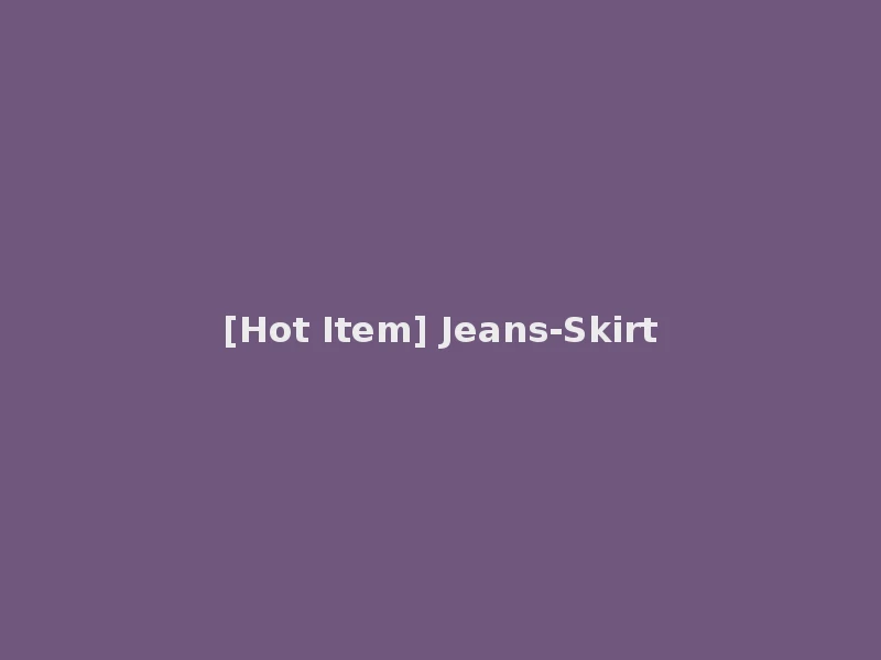 [Hot Item] Jeans-Skirt