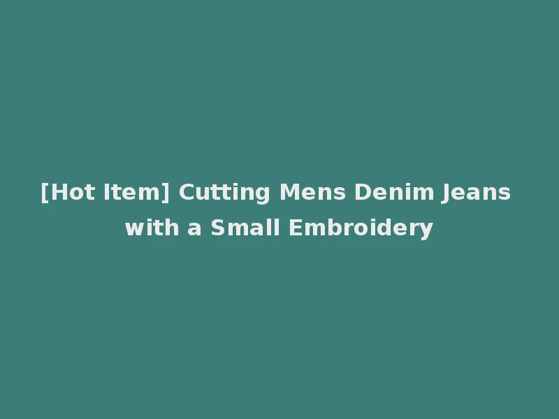 [Hot Item] Cutting Mens Denim Jeans with a Small Embroidery
