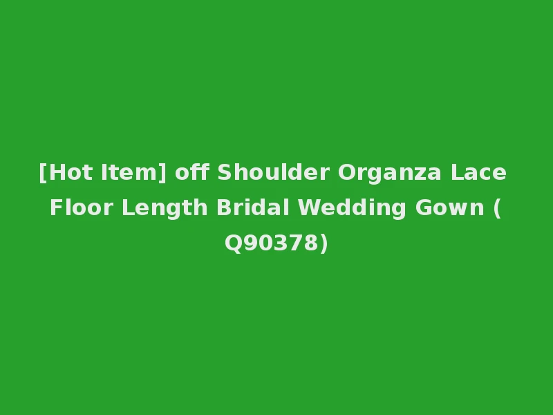 [Hot Item] off Shoulder Organza Lace Floor Length Bridal Wedding Gown (Q90378)