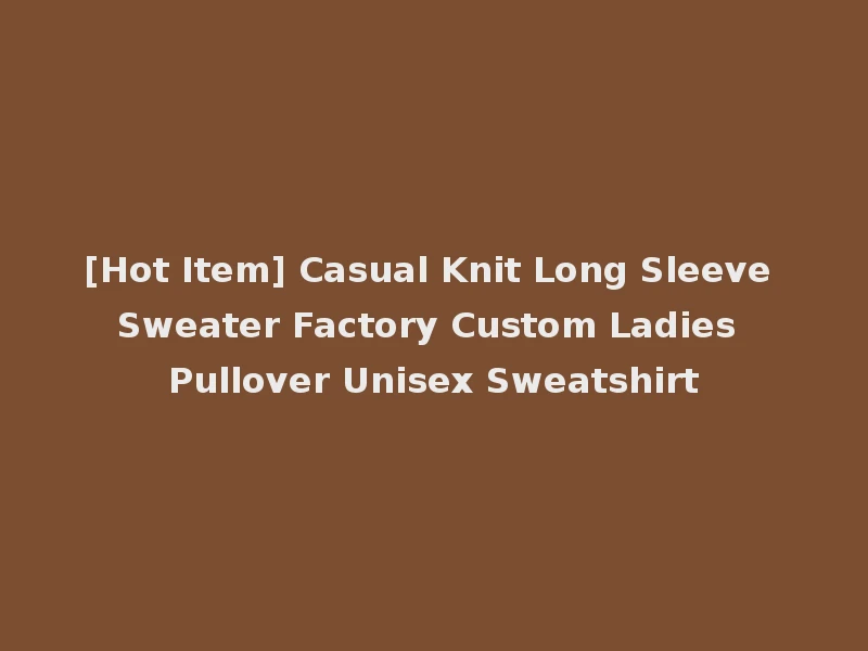 [Hot Item] Casual Knit Long Sleeve Sweater Factory Custom Ladies Pullover Unisex Sweatshirt