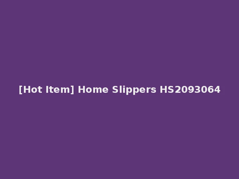[Hot Item] Home Slippers HS2093064