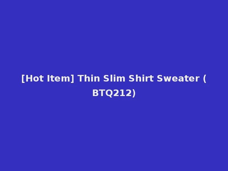 [Hot Item] Thin Slim Shirt Sweater (BTQ212)