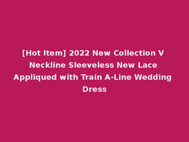 [Hot Item] 2022 New Collection V Neckline Sleeveless New Lace Appliqued with Train A-Line Wedding Dress