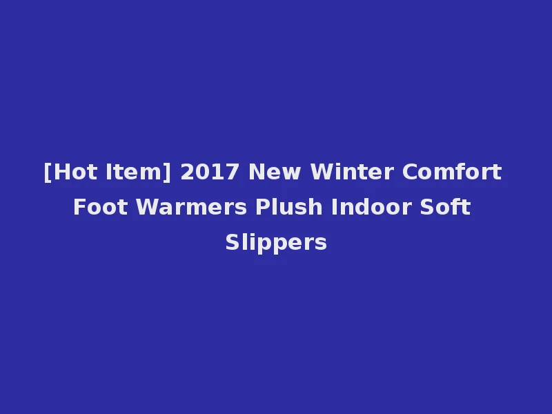[Hot Item] 2017 New Winter Comfort Foot Warmers Plush Indoor Soft Slippers