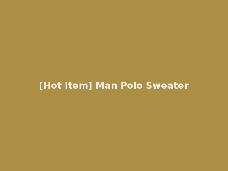 [Hot Item] Man Polo Sweater
