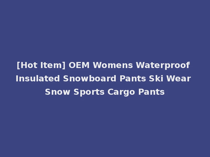 [Hot Item] OEM Womens Waterproof Insulated Snowboard Pants Ski Wear Snow Sports Cargo Pants
