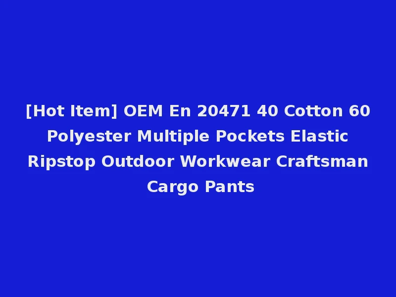 [Hot Item] OEM En 20471 40 Cotton 60 Polyester Multiple Pockets Elastic Ripstop Outdoor Workwear Craftsman Cargo Pants
