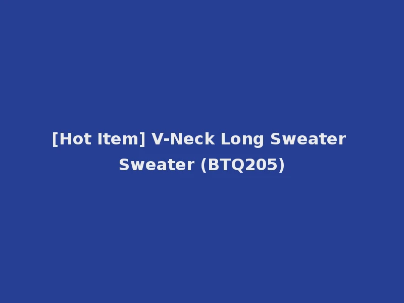 [Hot Item] V-Neck Long Sweater Sweater (BTQ205)