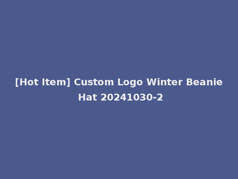 [Hot Item] Custom Logo Winter Beanie Hat 20241030-2