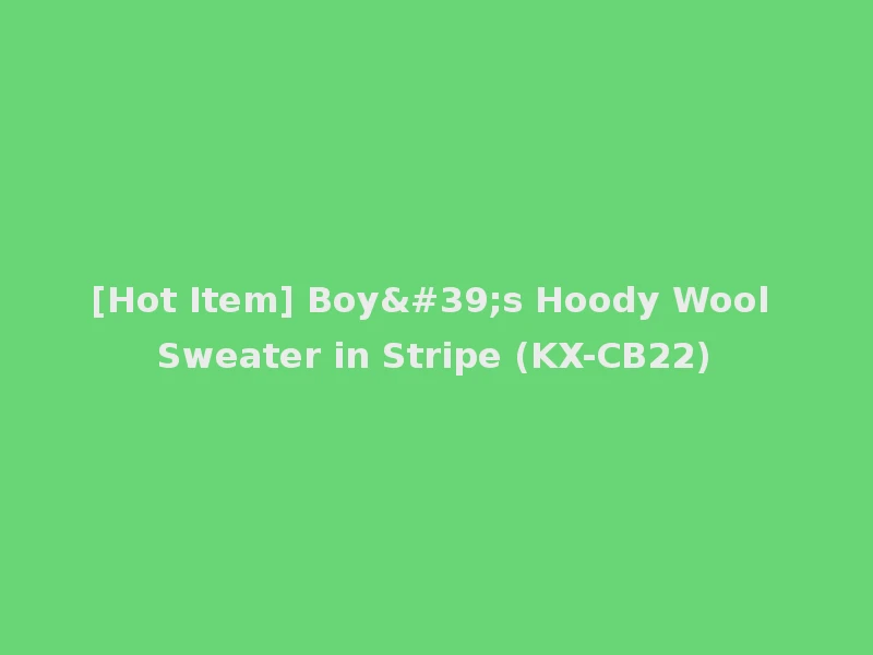 [Hot Item] Boy's Hoody Wool Sweater in Stripe (KX-CB22)