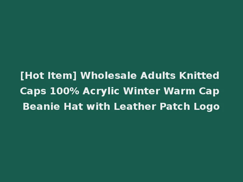 [Hot Item] Wholesale Adults Knitted Caps 100% Acrylic Winter Warm Cap Beanie Hat with Leather Patch Logo