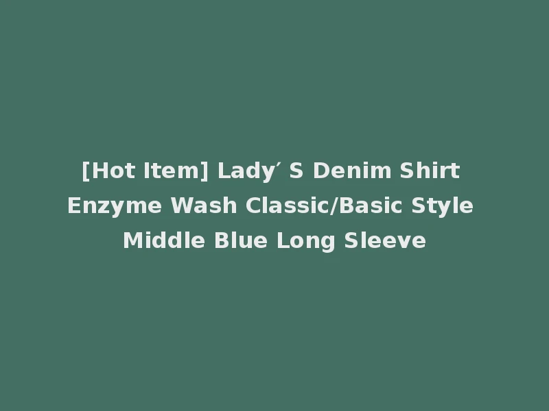 [Hot Item] Lady′ S Denim Shirt Enzyme Wash Classic/Basic Style Middle Blue Long Sleeve