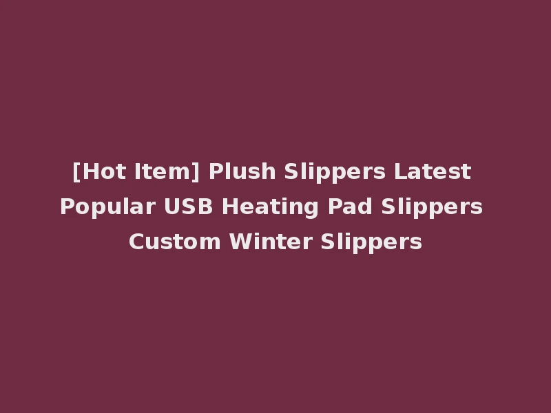 [Hot Item] Plush Slippers Latest Popular USB Heating Pad Slippers Custom Winter Slippers