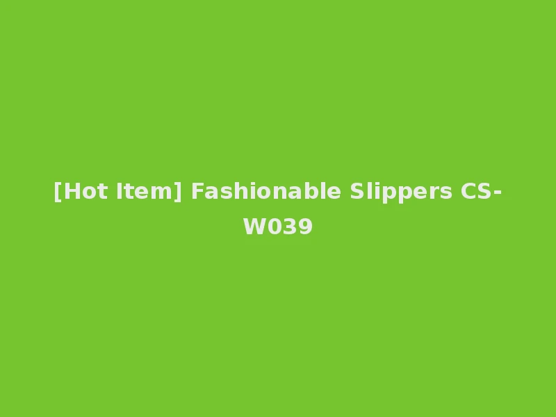 [Hot Item] Fashionable Slippers CS-W039