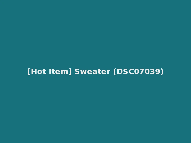 [Hot Item] Sweater (DSC07039)