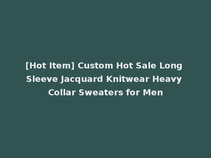 [Hot Item] Custom Hot Sale Long Sleeve Jacquard Knitwear Heavy Collar Sweaters for Men
