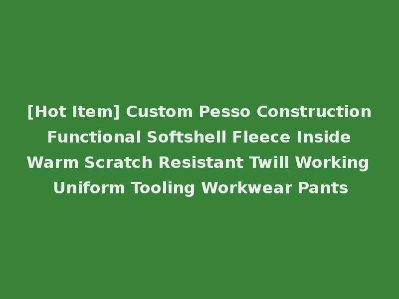 [Hot Item] Custom Pesso Construction Functional Softshell Fleece Inside Warm Scratch Resistant Twill Working Uniform Tooling Workwear Pants