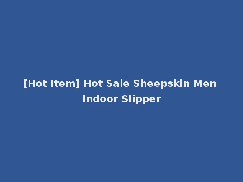 [Hot Item] Hot Sale Sheepskin Men Indoor Slipper