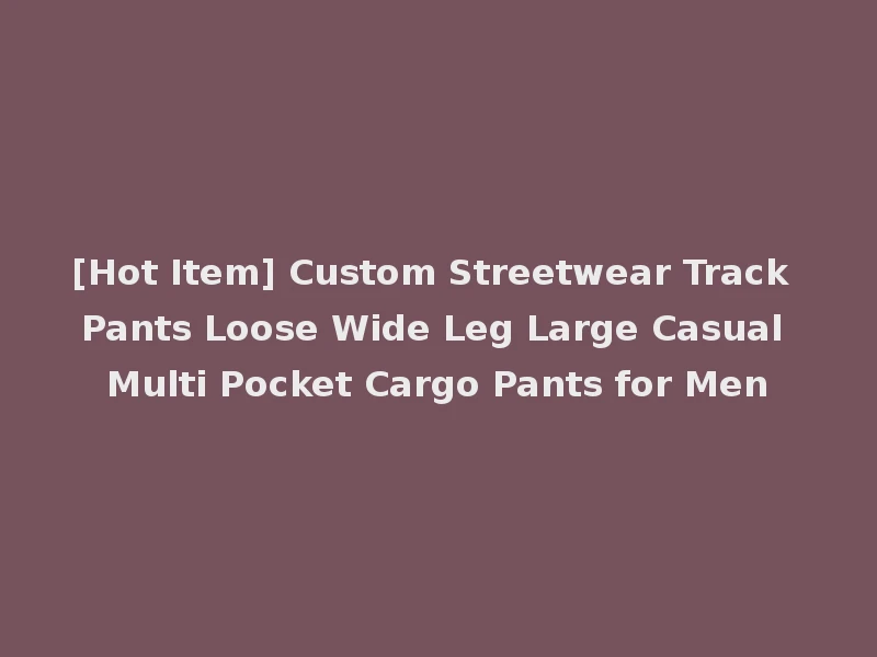 [Hot Item] Custom Streetwear Track Pants Loose Wide Leg Large Casual Multi Pocket Cargo Pants for Men