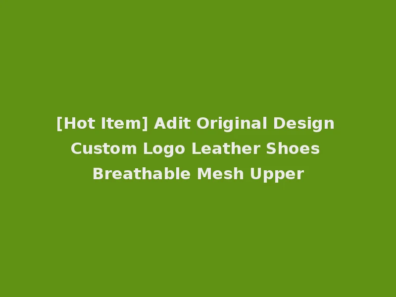 [Hot Item] Adit Original Design Custom Logo Leather Shoes Breathable Mesh Upper