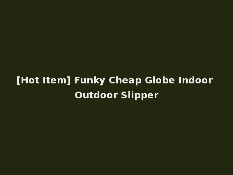 [Hot Item] Funky Cheap Globe Indoor Outdoor Slipper