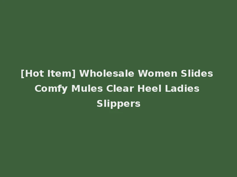 [Hot Item] Wholesale Women Slides Comfy Mules Clear Heel Ladies Slippers