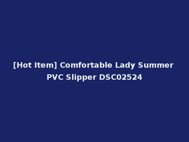 [Hot Item] Comfortable Lady Summer PVC Slipper DSC02524