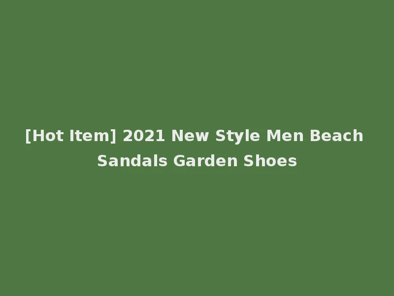 [Hot Item] 2021 New Style Men Beach Sandals Garden Shoes