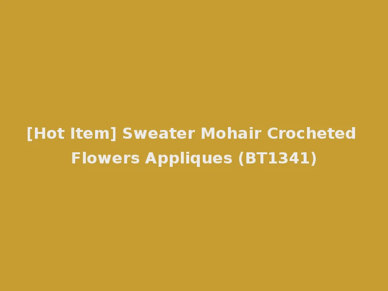 [Hot Item] Sweater Mohair Crocheted Flowers Appliques (BT1341)