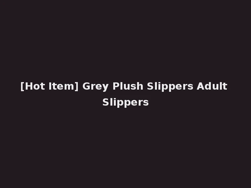 [Hot Item] Grey Plush Slippers Adult Slippers