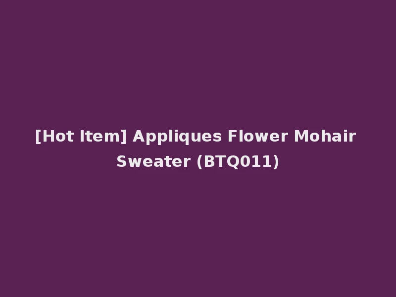 [Hot Item] Appliques Flower Mohair Sweater (BTQ011)