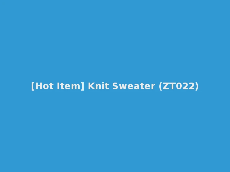 [Hot Item] Knit Sweater (ZT022)