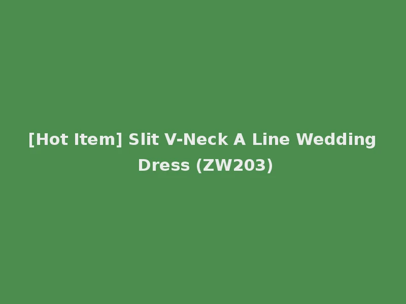 [Hot Item] Slit V-Neck A Line Wedding Dress (ZW203)