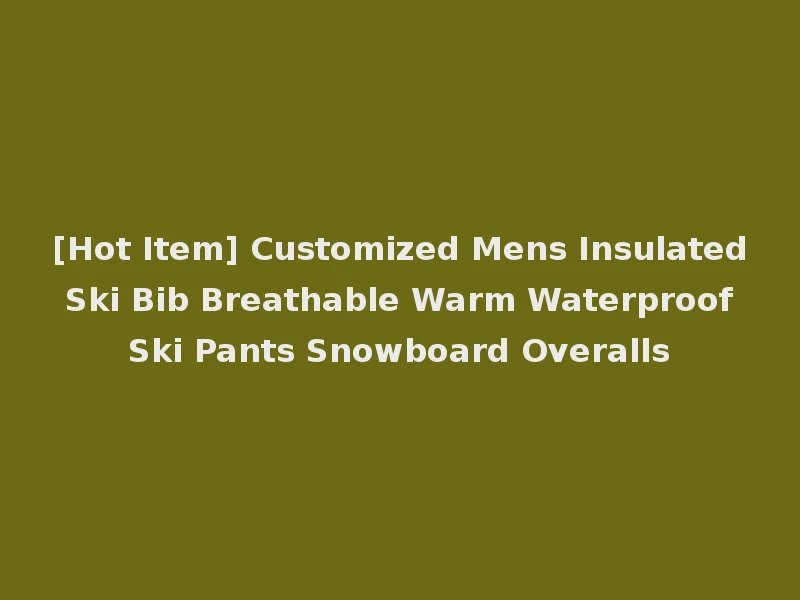 [Hot Item] Customized Mens Insulated Ski Bib Breathable Warm Waterproof Ski Pants Snowboard Overalls
