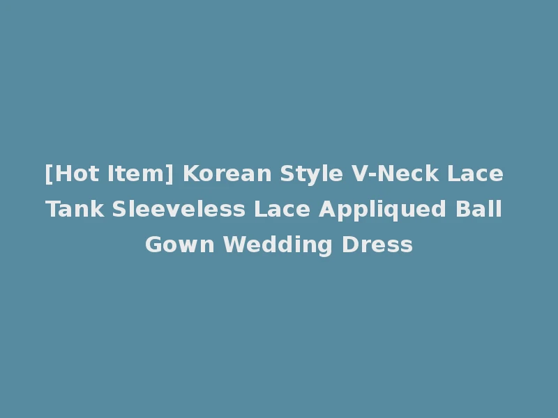 [Hot Item] Korean Style V-Neck Lace Tank Sleeveless Lace Appliqued Ball Gown Wedding Dress