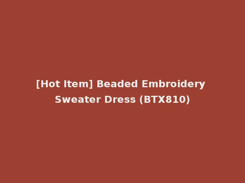 [Hot Item] Beaded Embroidery Sweater Dress (BTX810)