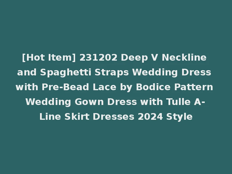 [Hot Item] 231202 Deep V Neckline and Spaghetti Straps Wedding Dress with Pre-Bead Lace by Bodice Pattern Wedding Gown Dress with Tulle A-Line Skirt Dresses 2024 Style
