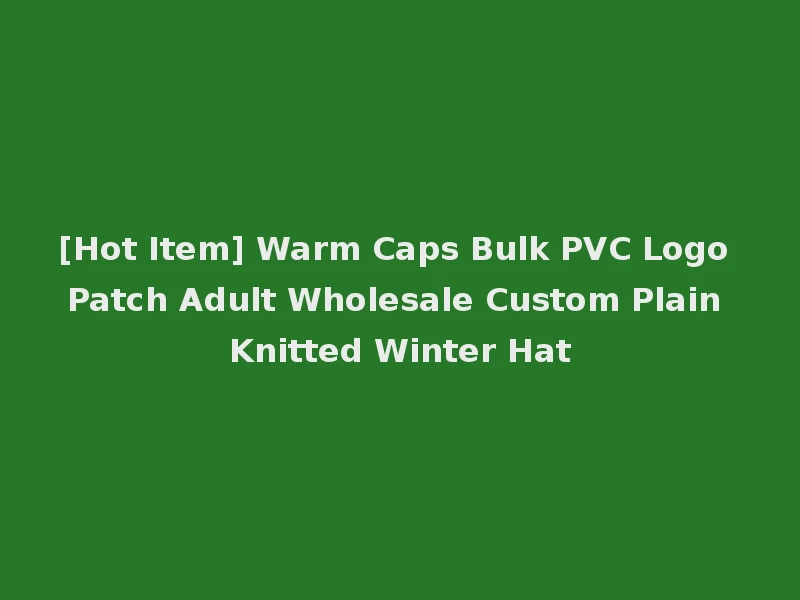 [Hot Item] Warm Caps Bulk PVC Logo Patch Adult Wholesale Custom Plain Knitted Winter Hat