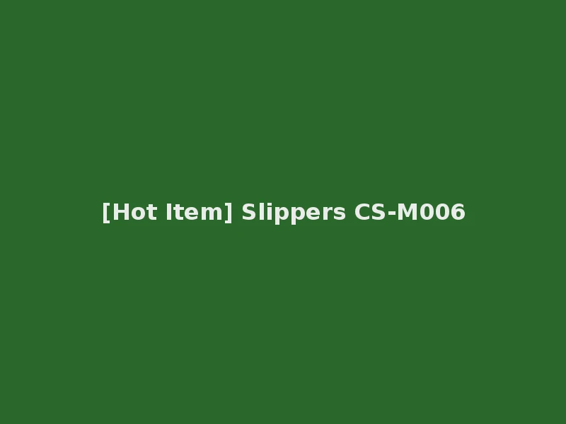 [Hot Item] Slippers CS-M006