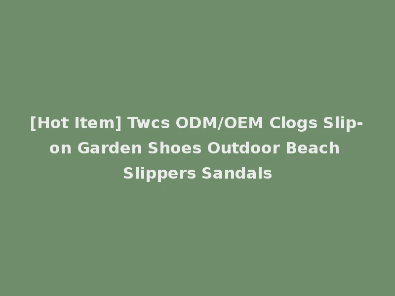 [Hot Item] Twcs ODM/OEM Clogs Slip-on Garden Shoes Outdoor Beach Slippers Sandals