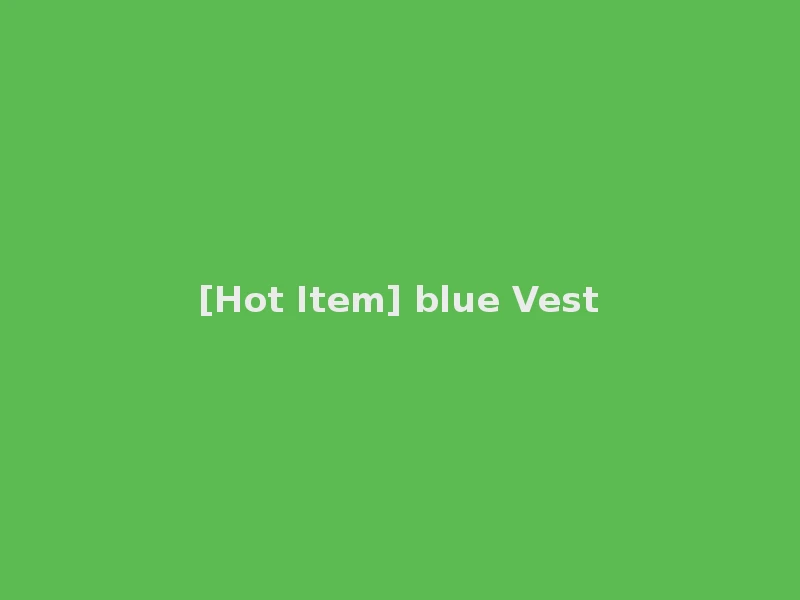 [Hot Item] blue Vest