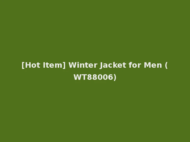 [Hot Item] Winter Jacket for Men (WT88006)