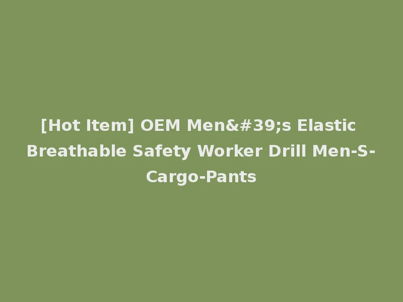 [Hot Item] OEM Men's Elastic Breathable Safety Worker Drill Men-S-Cargo-Pants