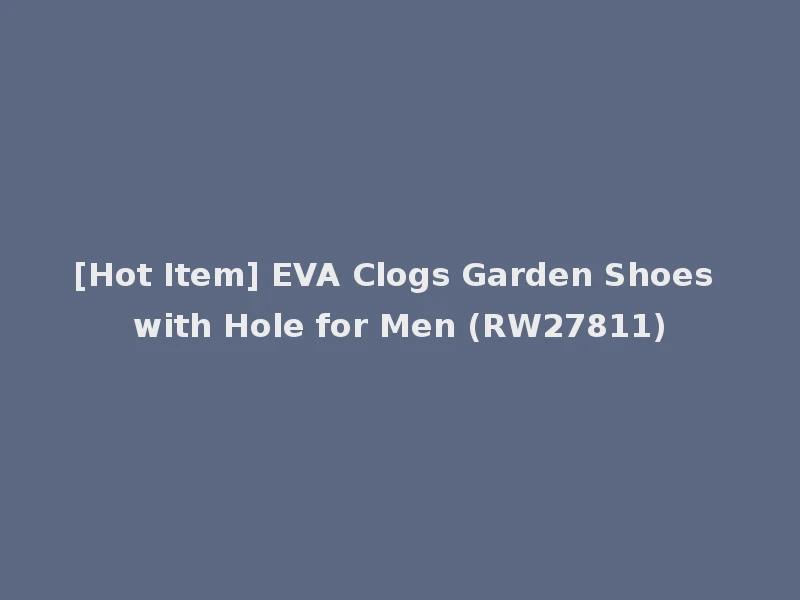 [Hot Item] EVA Clogs Garden Shoes with Hole for Men (RW27811)